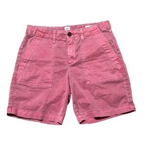 GAP For Good Girlfriend Shorts Chino Deep Pockets Pink/Red Women’s Size 00